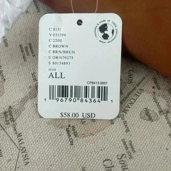 Free People Distressed Vegan Wallet/Wristlet, brown pebble texture New With Tags - Picture 4 of 10